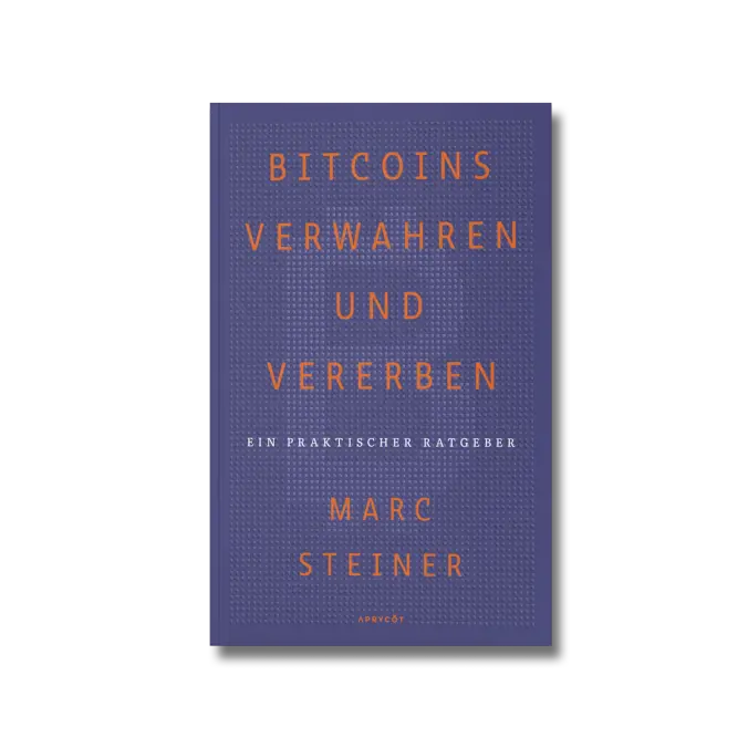 Buchcover „Bitcoins verwahren und vererben” von Marc Steiner