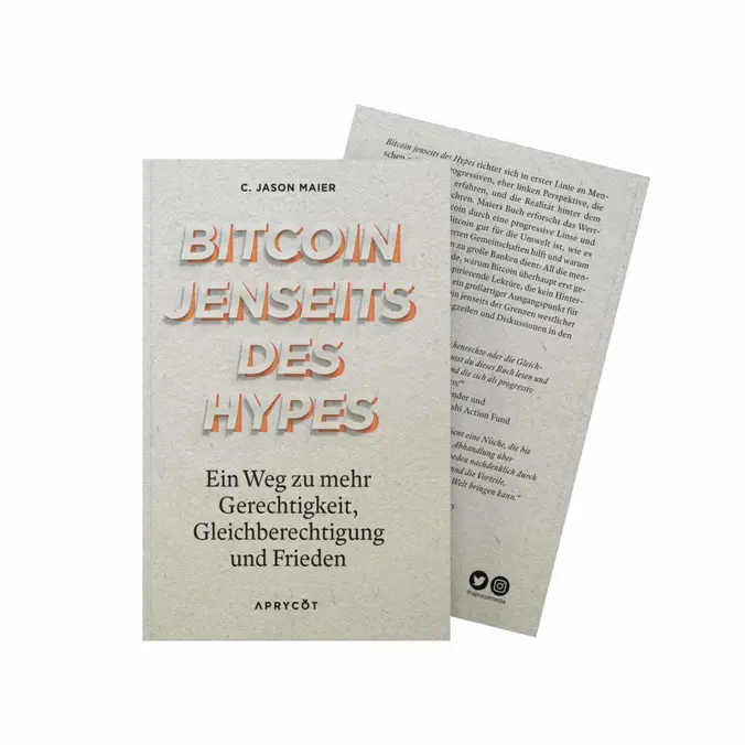 Buchcover „Bitcoin jenseits des Hypes” von C. Jason Maier, erschienen bei Aprycot Media