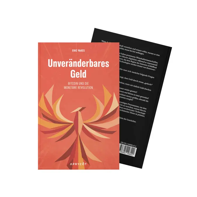 Buchcover „Unveränderbares Geld" von Eric Yakes, erschienen bei Aprycot Media
