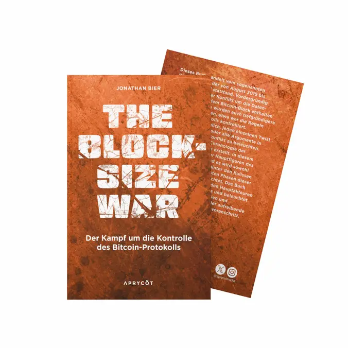 Buchcover „The Blocksize War" von Jonathan Bier, erschienen bei Aprycot Media