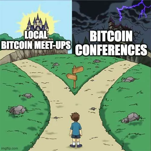 Bitcoin Konferenzen vs bitcoin meetups